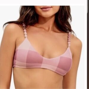 Vix Pink Checkered Bikini Set